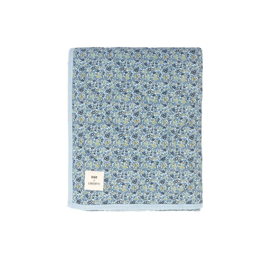 BIBS X LIBERTY Quilted Blanket - Chamomile Lawn - Baby Blue-Blankets-Chamomile Lawn/Baby Blue-70cm x 100cm | Natural Baby Shower