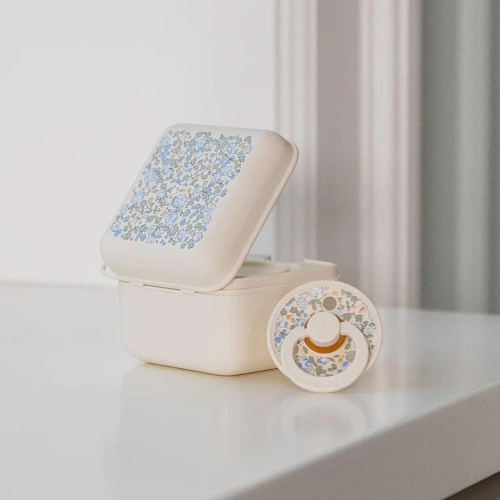 BIBS X LIBERTY Pacifier Box - Ivory - Eloise-Pacifier Holders-Ivory- | Natural Baby Shower