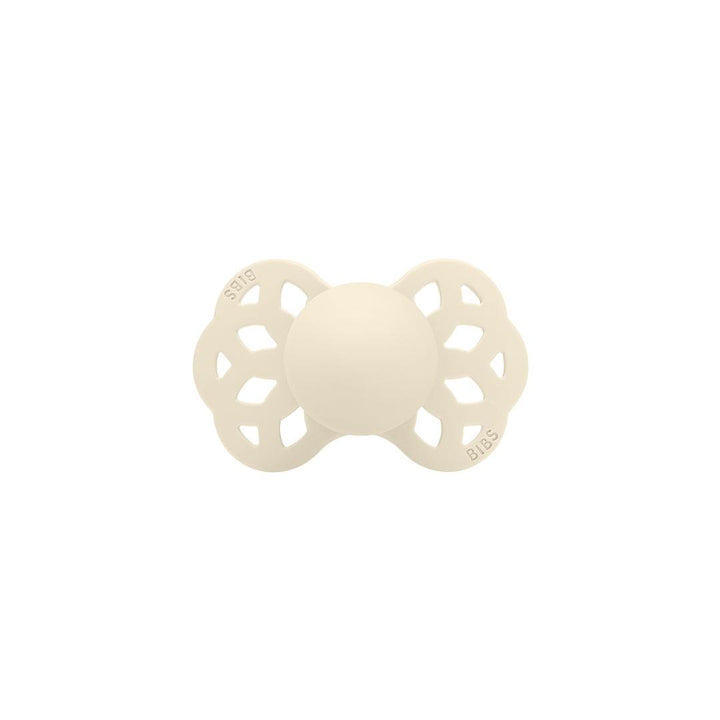BIBS Infinity Symmetric Pacifier - Ivory - Silicone-Pacifiers-Ivory-Size 1 | Natural Baby Shower