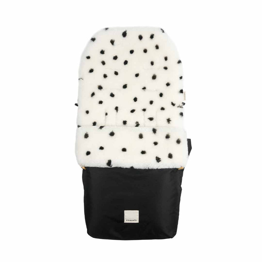 BINIBAMBA Merino Sheepskin Puffmuff - Dalmatian-Footmuffs- | Natural Baby Shower