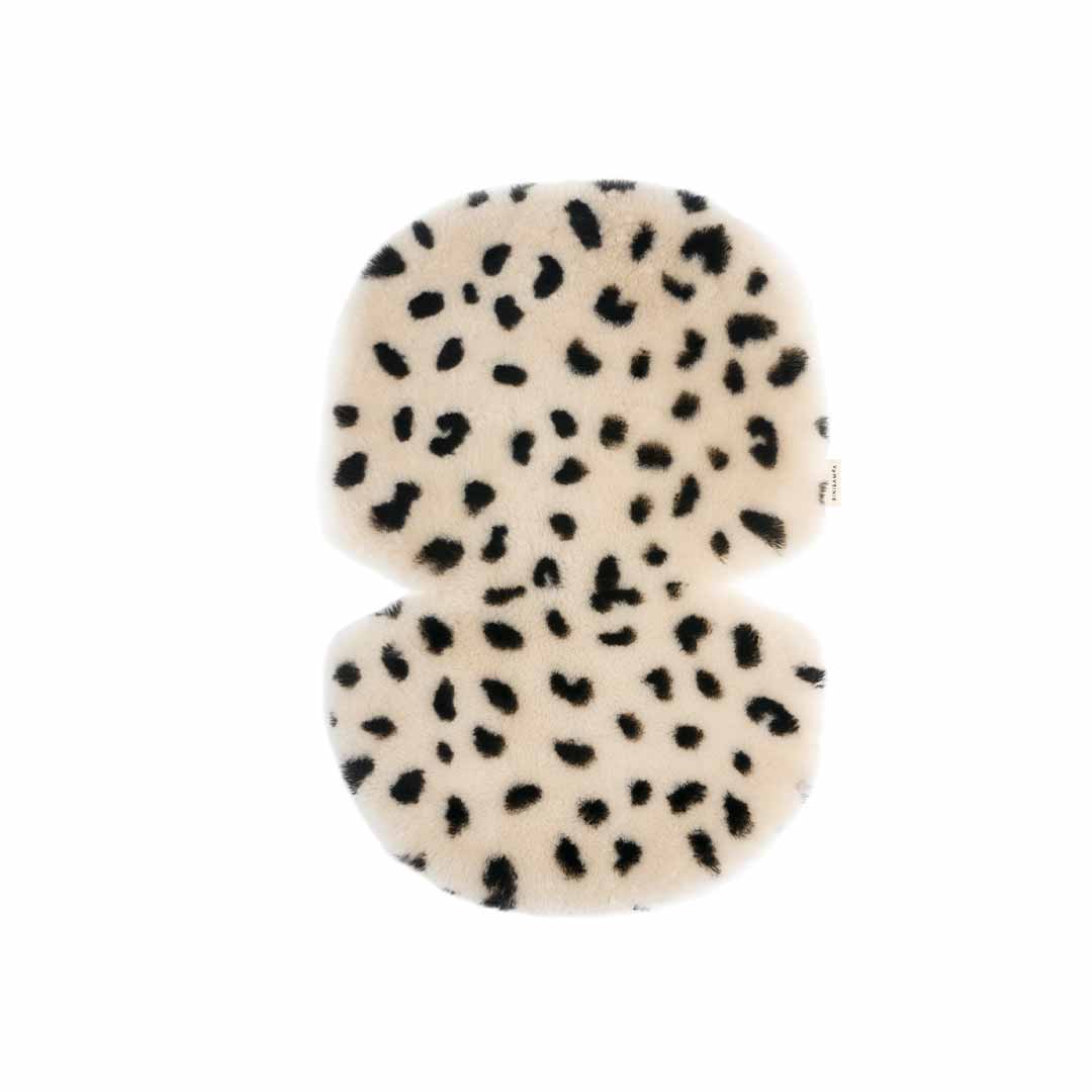 BINIBAMBA Sheepskin Snuggler - Leopard Peanut-Seat Liners- | Natural Baby Shower