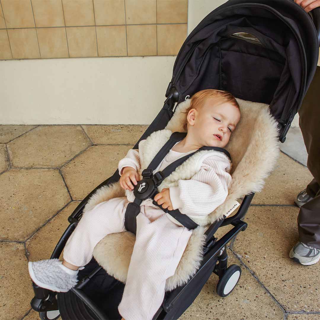 BINIBAMBA Sheepskin Snuggler - Peanut-Seat Liners- | Natural Baby Shower