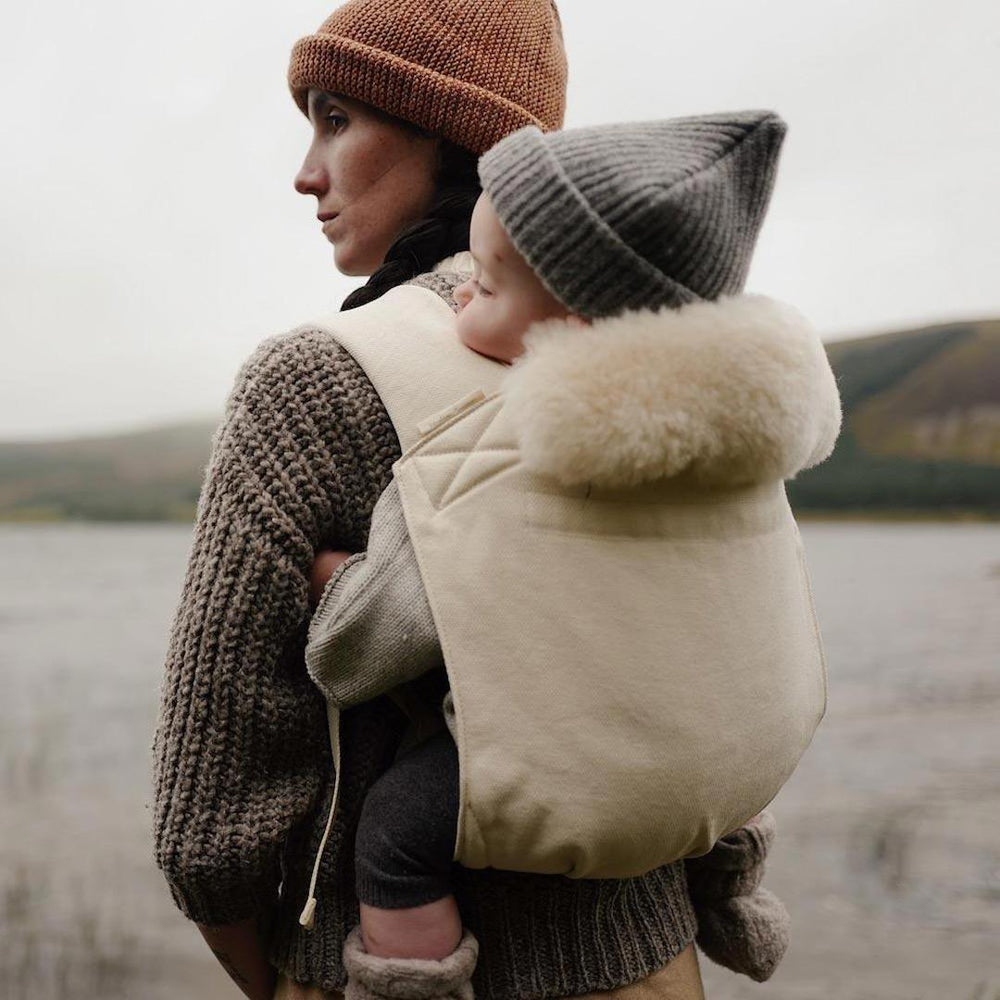 BINIBAMBA Merino Sheepskin Studio Romeo Up + Go Liner-Baby Carrier Inserts- | Natural Baby Shower