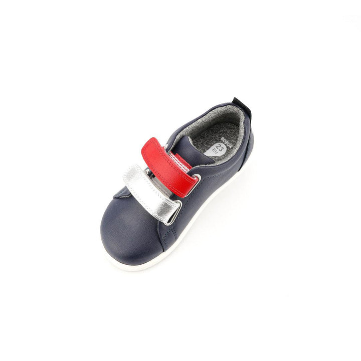 Bobux I-Walk Grass Court Switch Trainers - Navy / Red + Silver Metallic-Trainers-Navy (Red + Silver Metallic)-23 EU (6 UK) | Natural Baby Shower