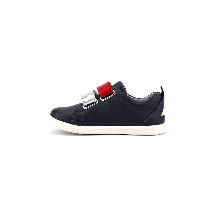 Bobux I-Walk Grass Court Switch Trainers - Navy / Red + Silver Metallic-Trainers-Navy (Red + Silver Metallic)-23 EU (6 UK) | Natural Baby Shower