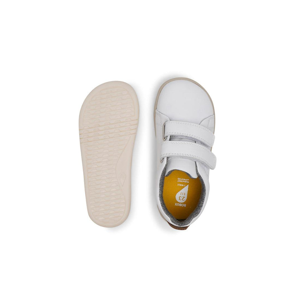 Bobux I-Walk Grass Court Shoes - White + Caramel-Shoes-White + Caramel-22 EU (UK 5) | Natural Baby Shower