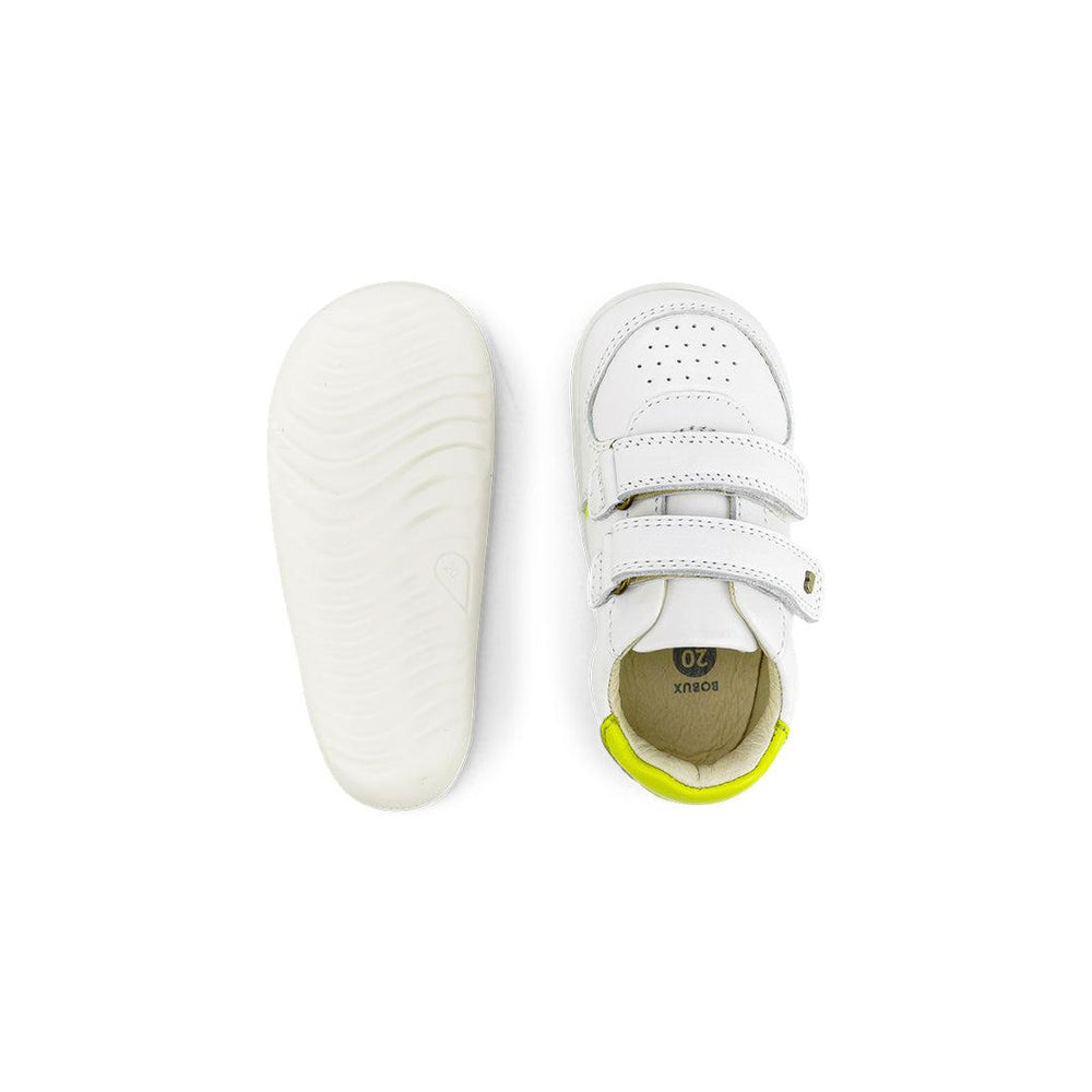 Bobux Step Up Riley Trainers - White + Neon-Trainers-White + Neon-19 EU (3 UK) | Natural Baby Shower
