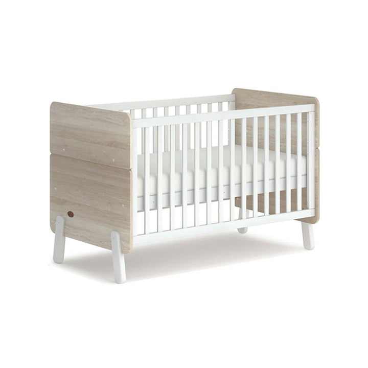 Boori Natty Cot Bed + Chest - White + Oak-Nursery Sets-White + Oak-No Mattress | Natural Baby Shower