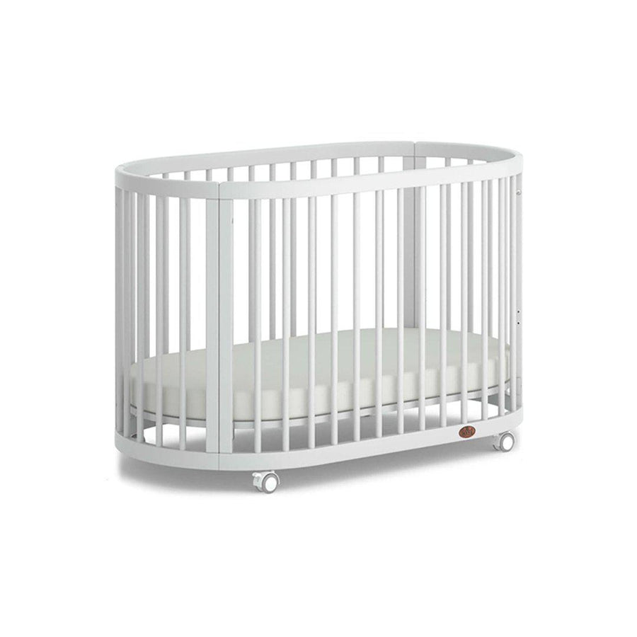 Boori Oasis Oval Cot - White-Cots-No Mattress- | Natural Baby Shower