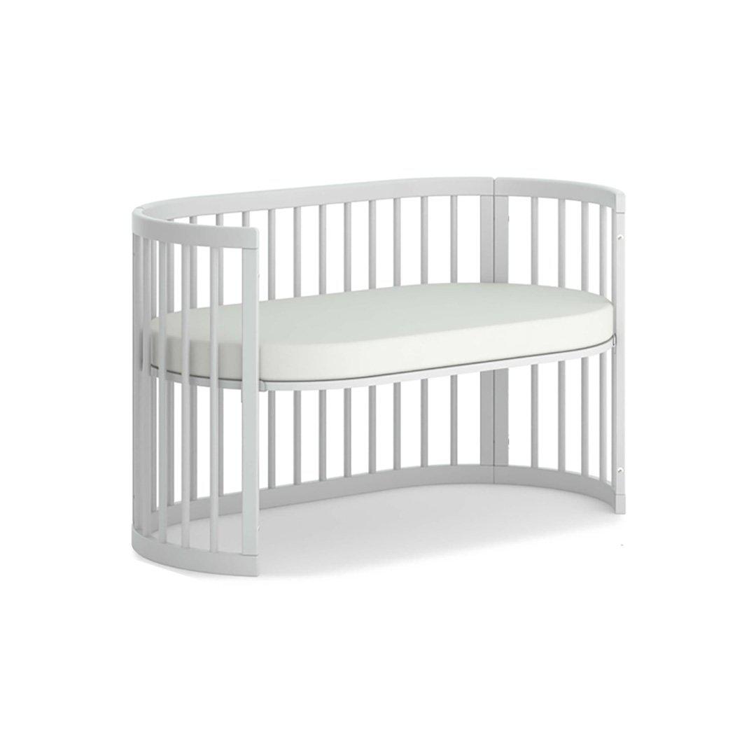 Boori Oasis Oval Cot - White-Cots-No Mattress- | Natural Baby Shower