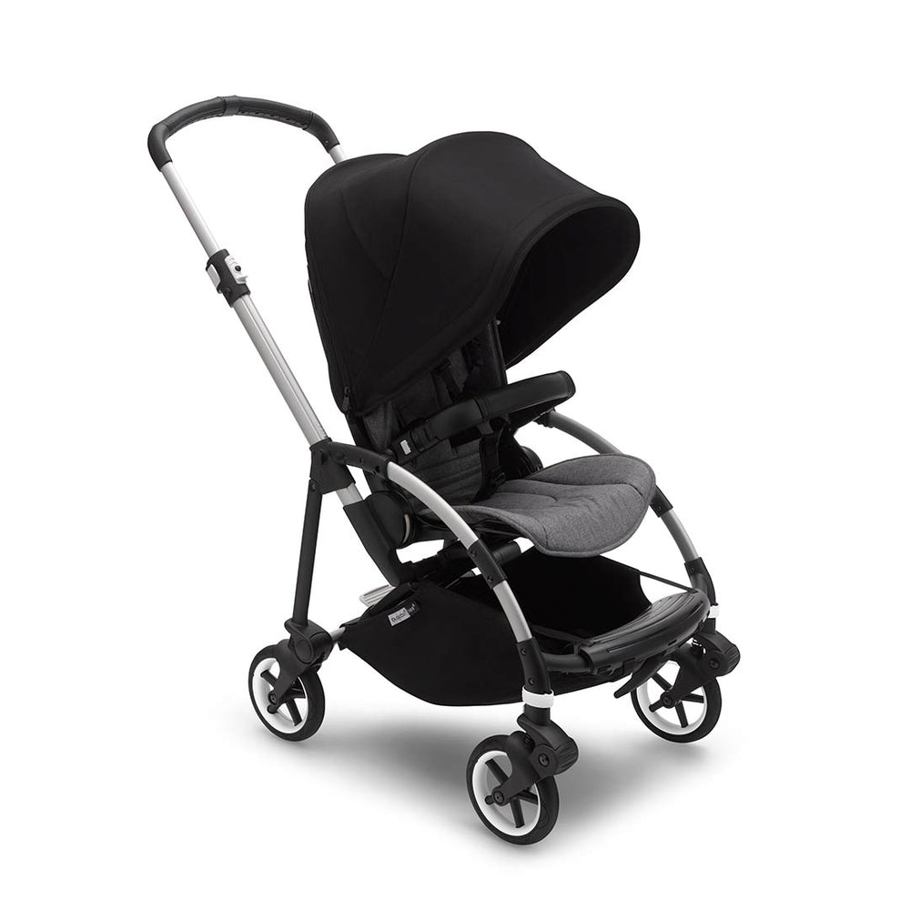 Bugaboo Bee 6 Pushchair - Aluminium + Black-Strollers-Grey Melange- | Natural Baby Shower