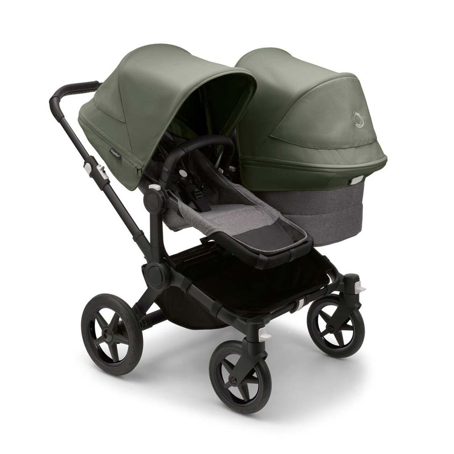 Bugaboo Donkey 5 Duo Pushchair - Grey Melange/Forest Green-Strollers- | Natural Baby Shower