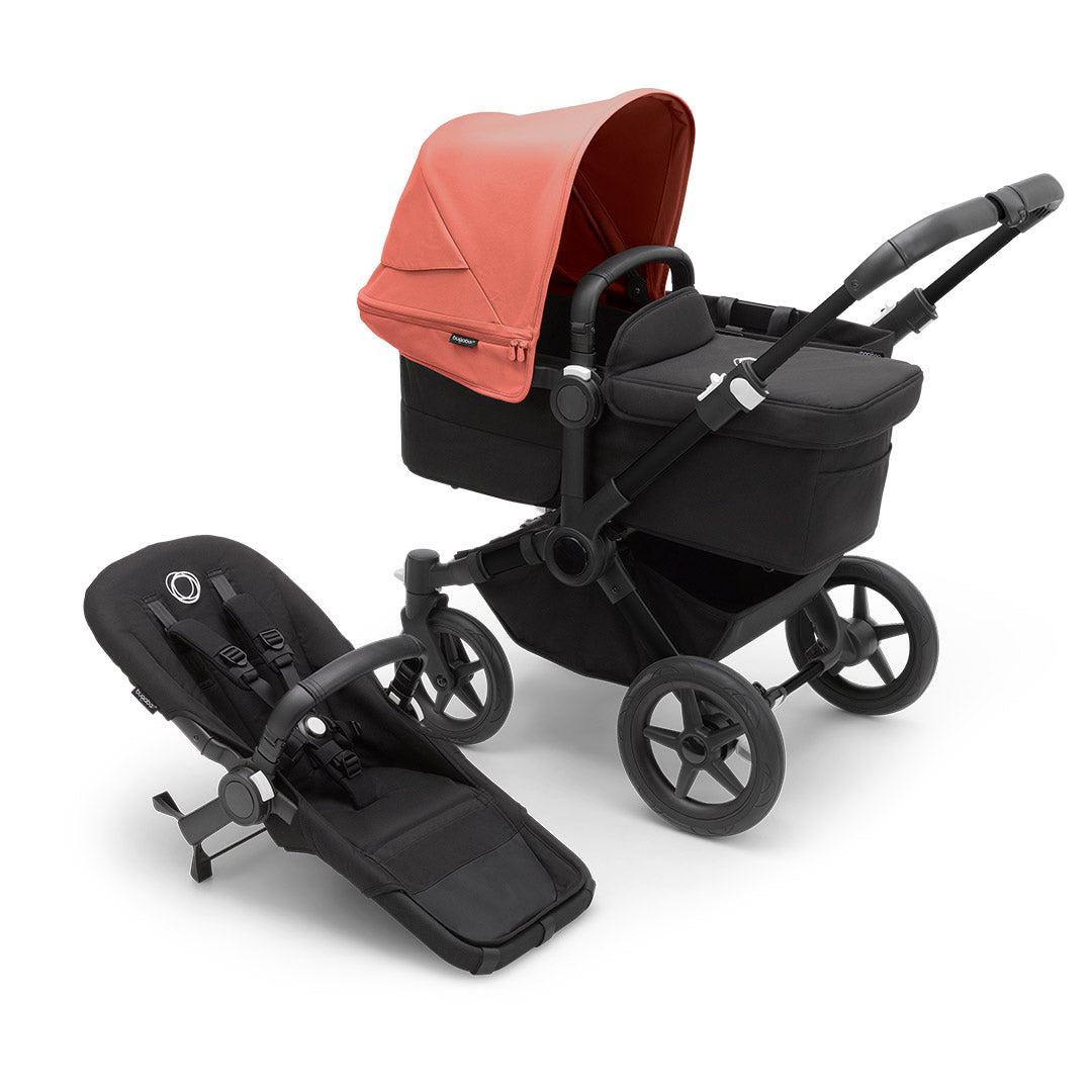 Bugaboo Donkey 5 Mono Pushchair - Black/Sunrise Red-Strollers- | Natural Baby Shower