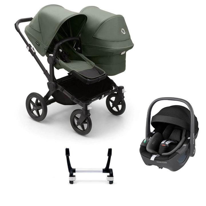 Bugaboo Donkey 5 Duo Pebble 360/360 Pro Travel System - Forest Green-Travel Systems-Pebble 360 i-Size Car Seat-No Base | Natural Baby Shower
