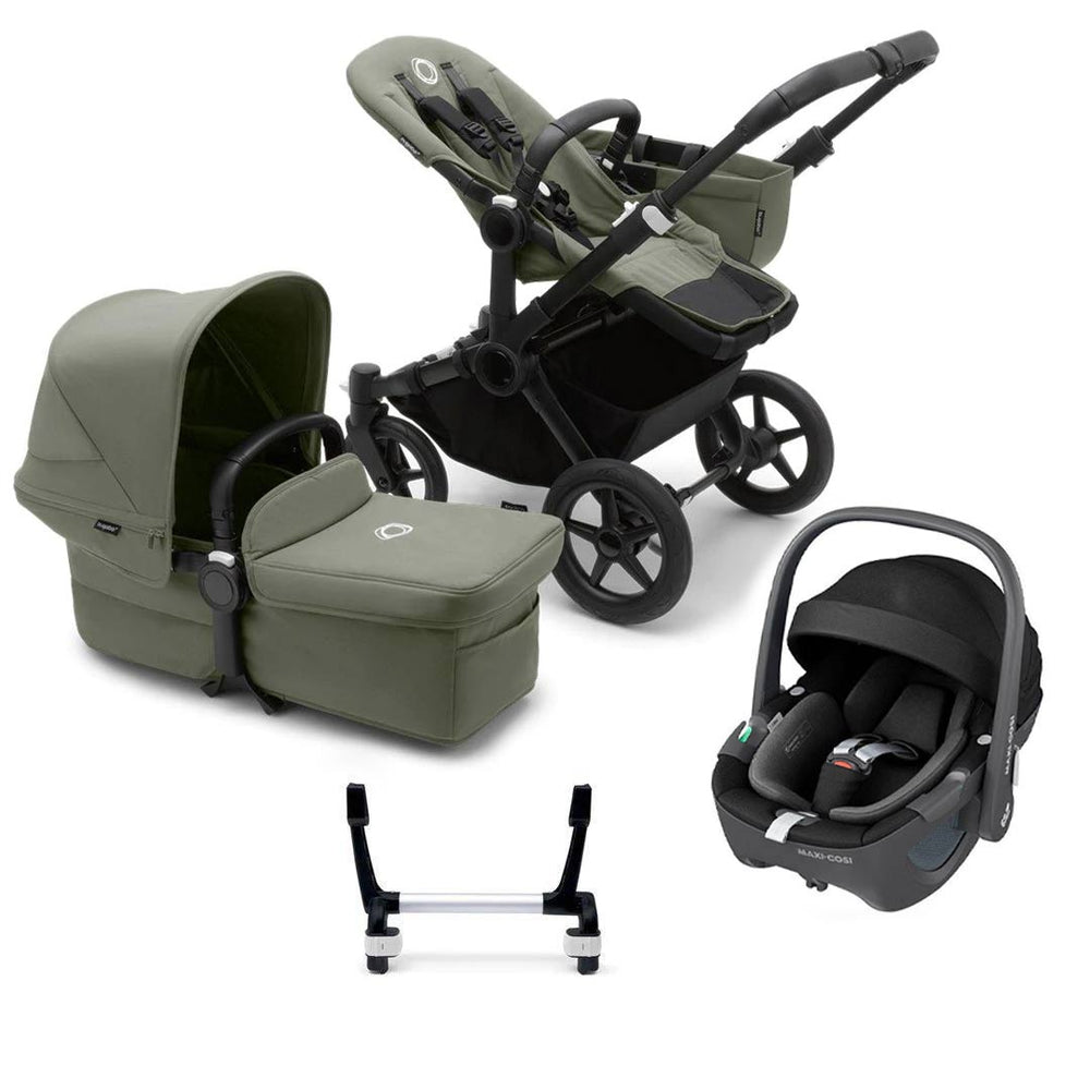 Bugaboo Donkey 5 Mono Pebble 360/360 Pro Travel System - Forest Green-Travel Systems-Pebble 360 i-Size Car Seat-No Base | Natural Baby Shower