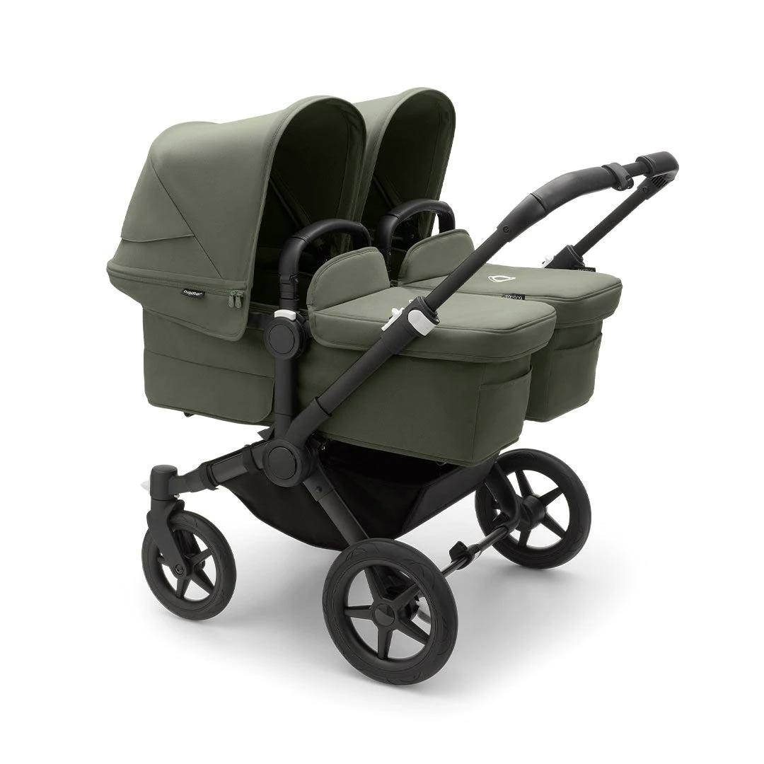 Bugaboo Donkey 5 Twin Pebble 360/360 Pro Travel System - Forest Green-Travel Systems-Pebble 360 i-Size Car Seat-No Base | Natural Baby Shower