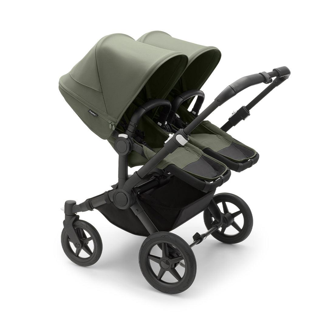 Bugaboo Donkey 5 Twin Pushchair - Black/Forest Green-Strollers- | Natural Baby Shower