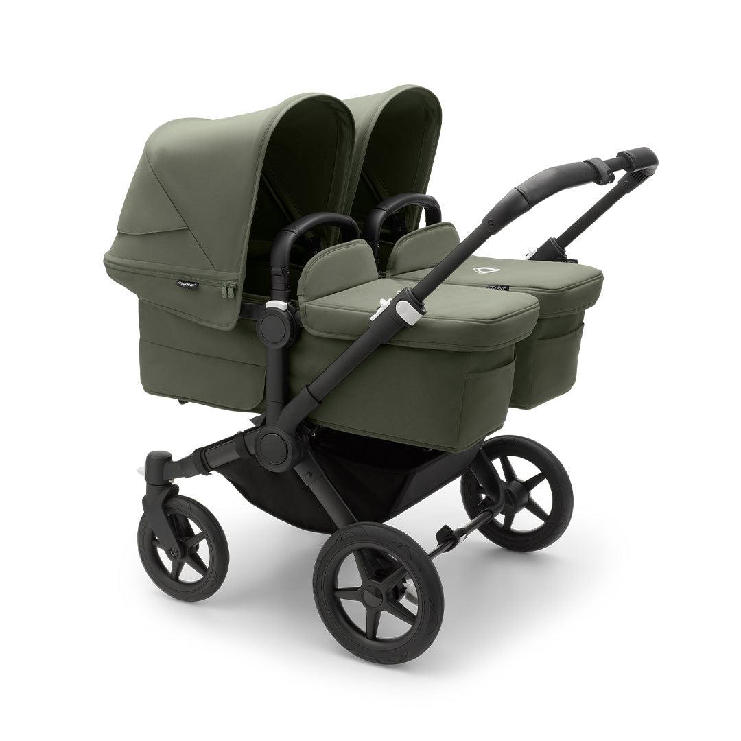 Bugaboo Donkey 5 Twin Pushchair - Black/Forest Green-Strollers- | Natural Baby Shower