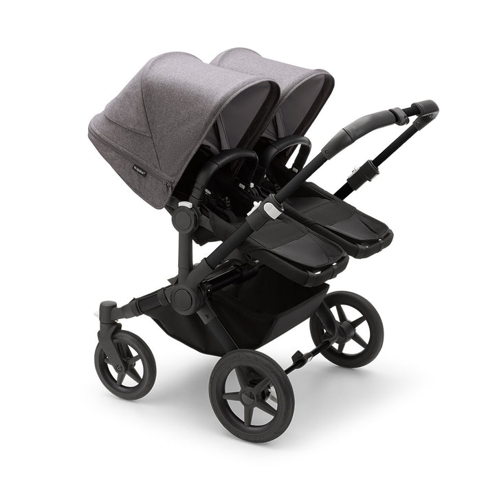 Bugaboo Donkey 5 Twin Pushchair - Black/Grey Melange-Strollers- | Natural Baby Shower
