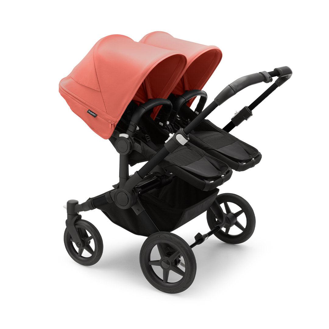 Bugaboo Donkey 5 Twin Pushchair - Black/Sunrise Red-Strollers- | Natural Baby Shower