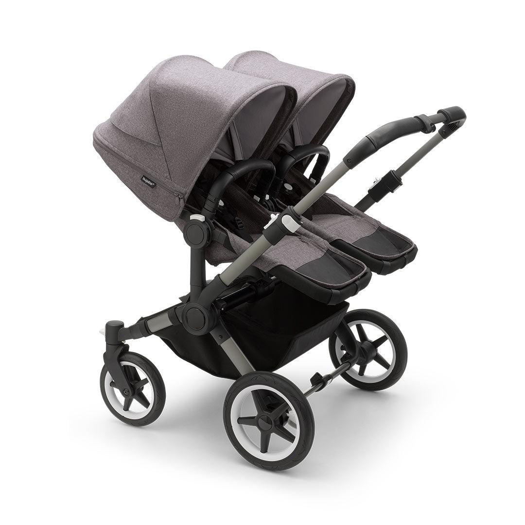 Bugaboo Donkey 5 Twin Pushchair - Graphite/Grey Melange-Strollers- | Natural Baby Shower