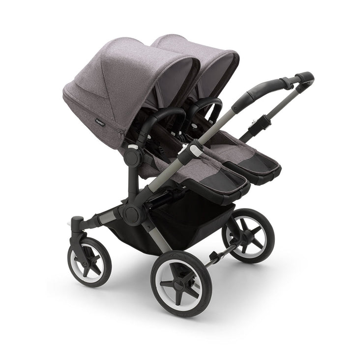 Bugaboo Donkey 5 Twin Pushchair - Graphite/Grey Melange-Strollers- | Natural Baby Shower
