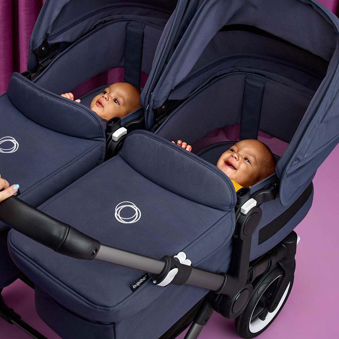 Bugaboo Donkey 5 Twin Pushchair - Graphite/Grey Melange-Strollers- | Natural Baby Shower