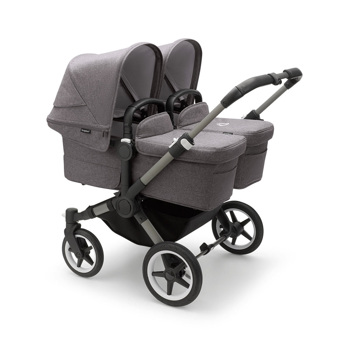 Bugaboo Donkey 5 Twin Pushchair - Graphite/Grey Melange-Strollers- | Natural Baby Shower