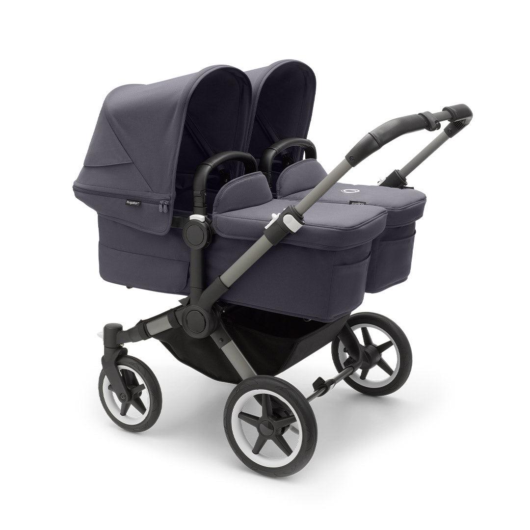 Bugaboo Donkey 5 Twin Pushchair - Graphite/Stormy Blue-Strollers- | Natural Baby Shower