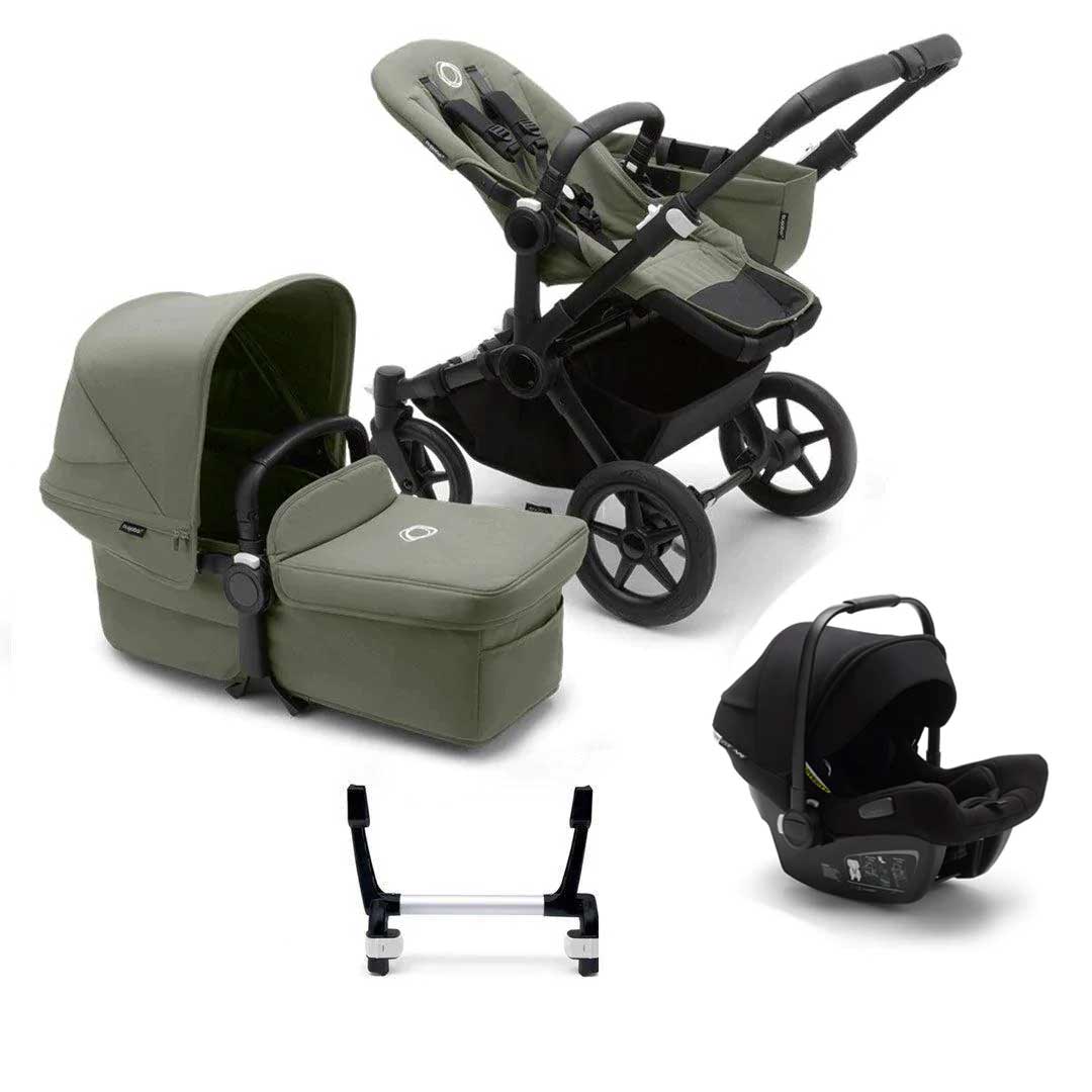 Bugaboo Donkey 5 Mono Turtle Travel System - Forest Green (2022)-Travel Systems-No Base- | Natural Baby Shower