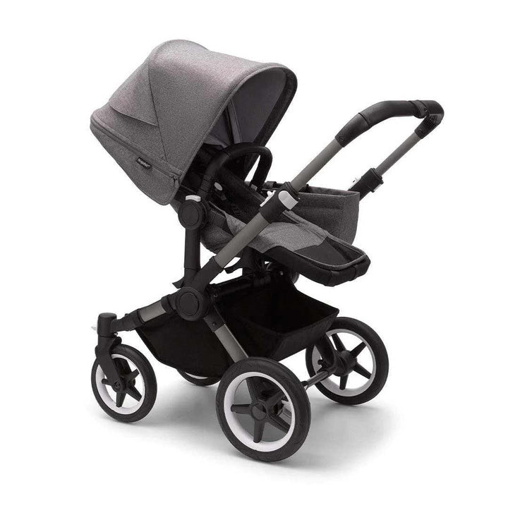 Bugaboo Donkey 5 Mono Turtle Travel System - Grey Melange (2022)-Travel Systems-1x Base- | Natural Baby Shower