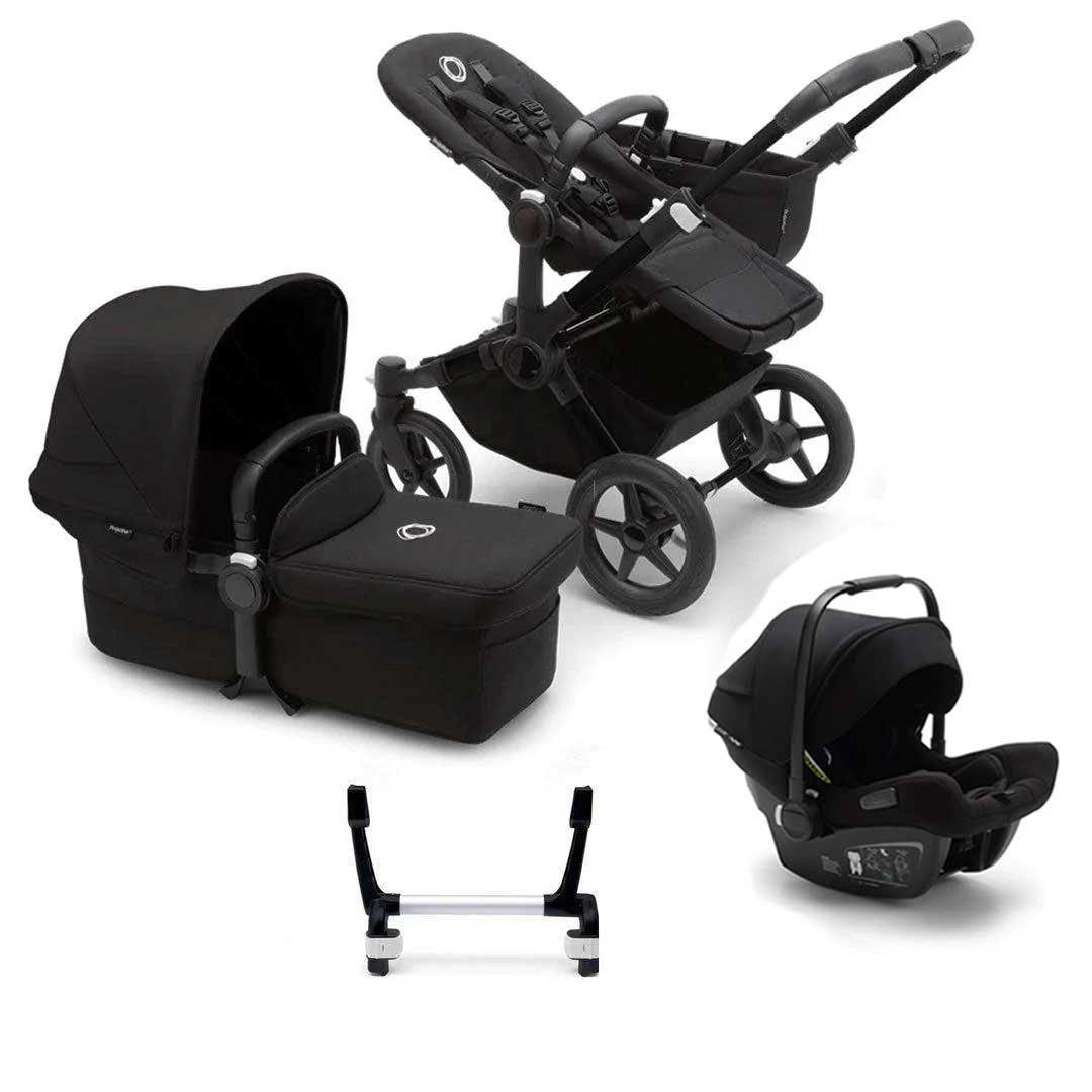 Bugaboo Donkey 5 Mono Turtle Travel System - Midnight Black (2022)-Travel Systems-No Base- | Natural Baby Shower