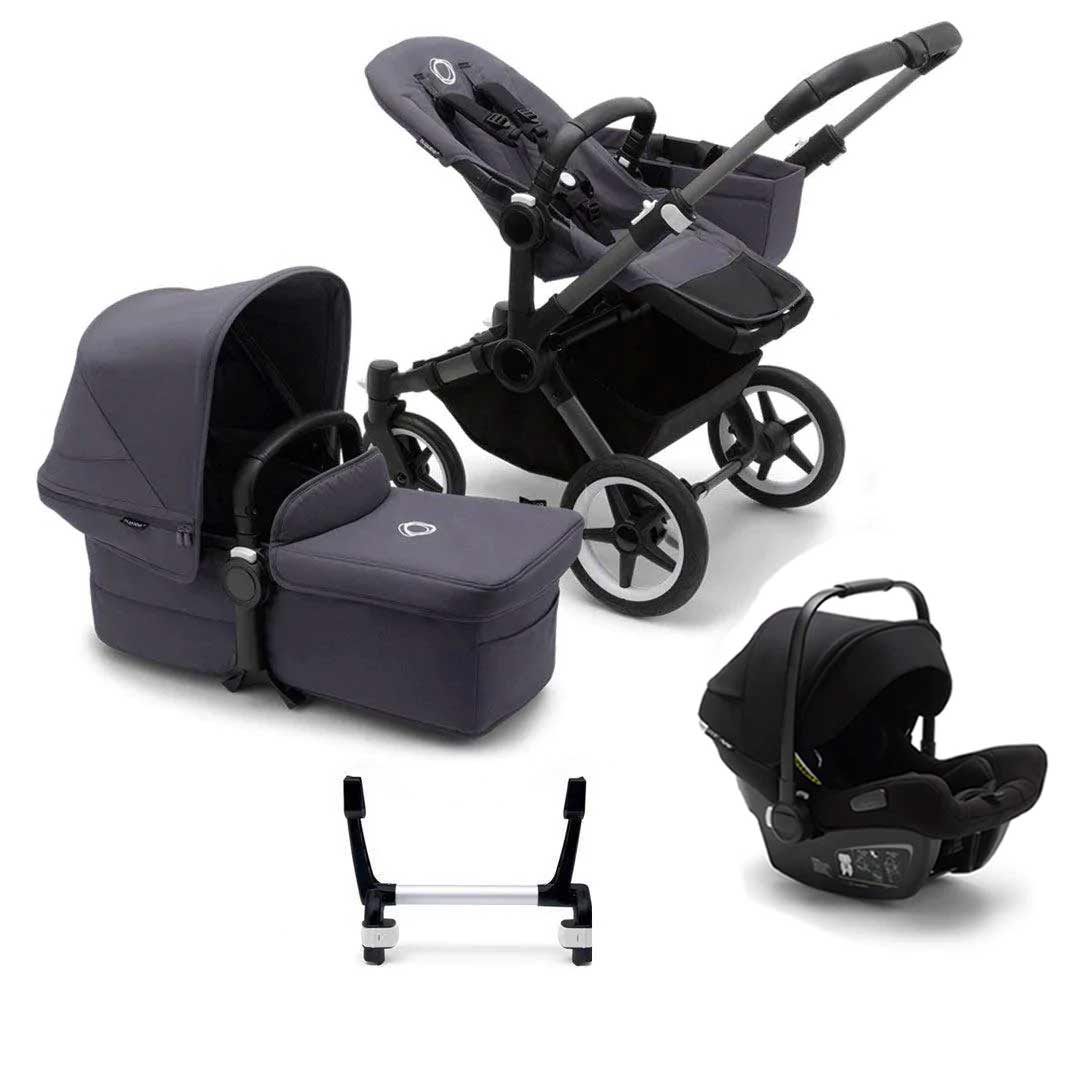 Bugaboo Donkey 5 Mono Turtle Travel System - Stormy Blue (2022)-Travel Systems-No Base- | Natural Baby Shower