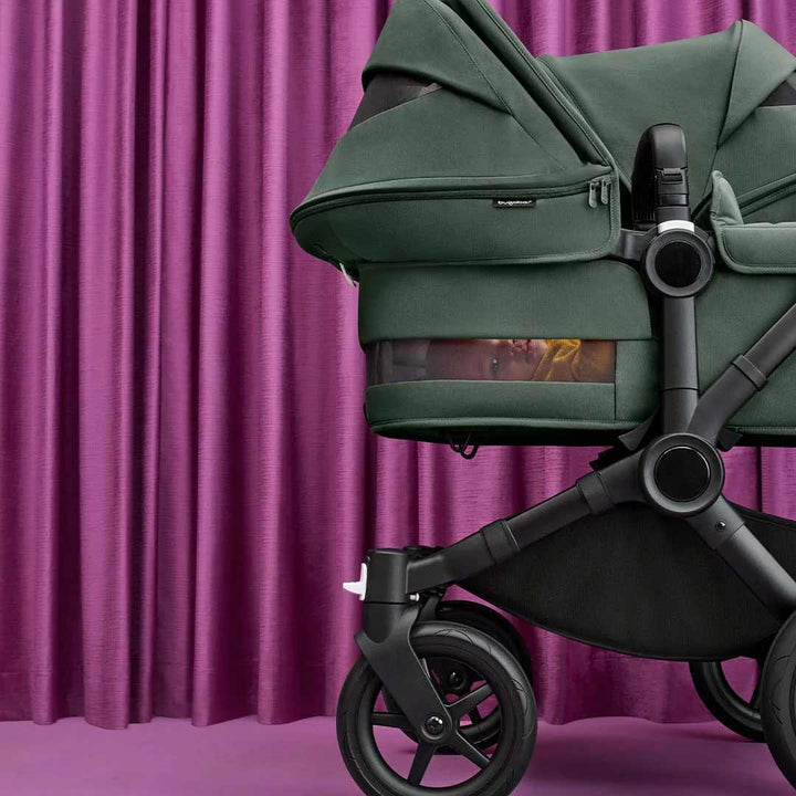 Bugaboo Donkey 5 Twin Turtle Travel System - Forest Green (2022)-Travel Systems-2x Base- | Natural Baby Shower