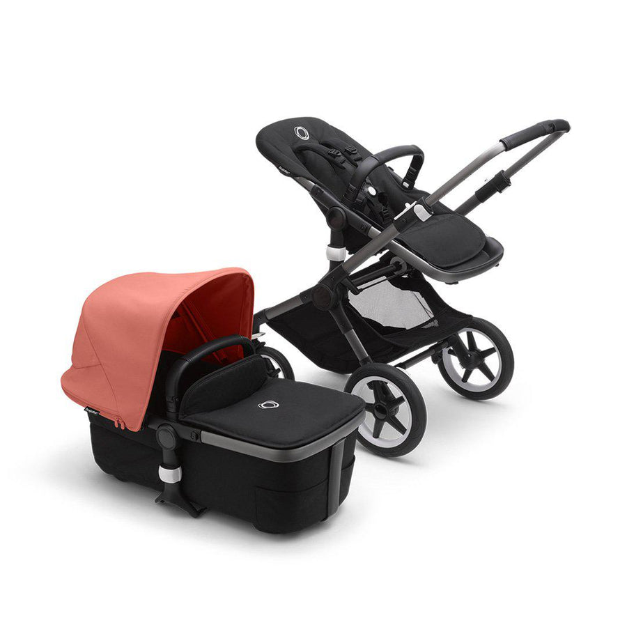Bugaboo Fox 3 Pushchair - Sunrise Red-Strollers-Graphite + Midnight Black- | Natural Baby Shower