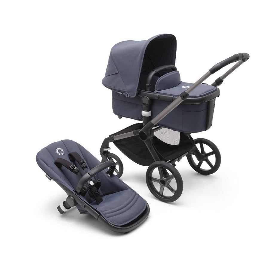 Bugaboo Fox 5 Complete Pushchair - Stormy Blue-Strollers-Stormy Blue- | Natural Baby Shower