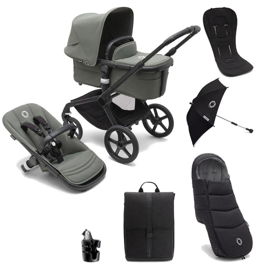 Bugaboo Fox 5 Essential Pushchair Bundle - Forest Green-Stroller Bundles-Forest Green- | Natural Baby Shower