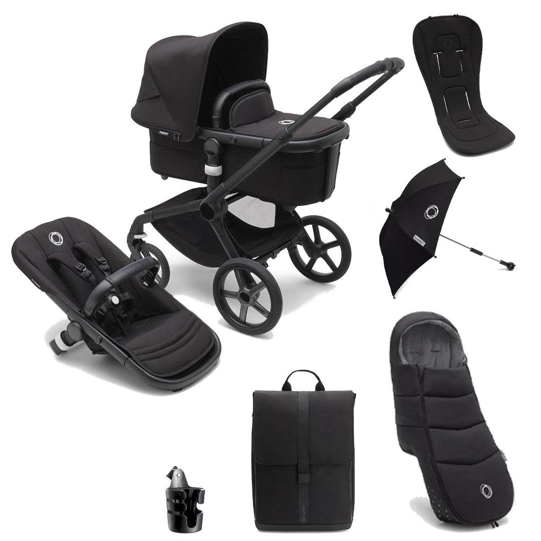 Bugaboo Fox 5 Complete Pushchair Bundle - Midnight Black-Stroller Bundles-Midnight Black- | Natural Baby Shower