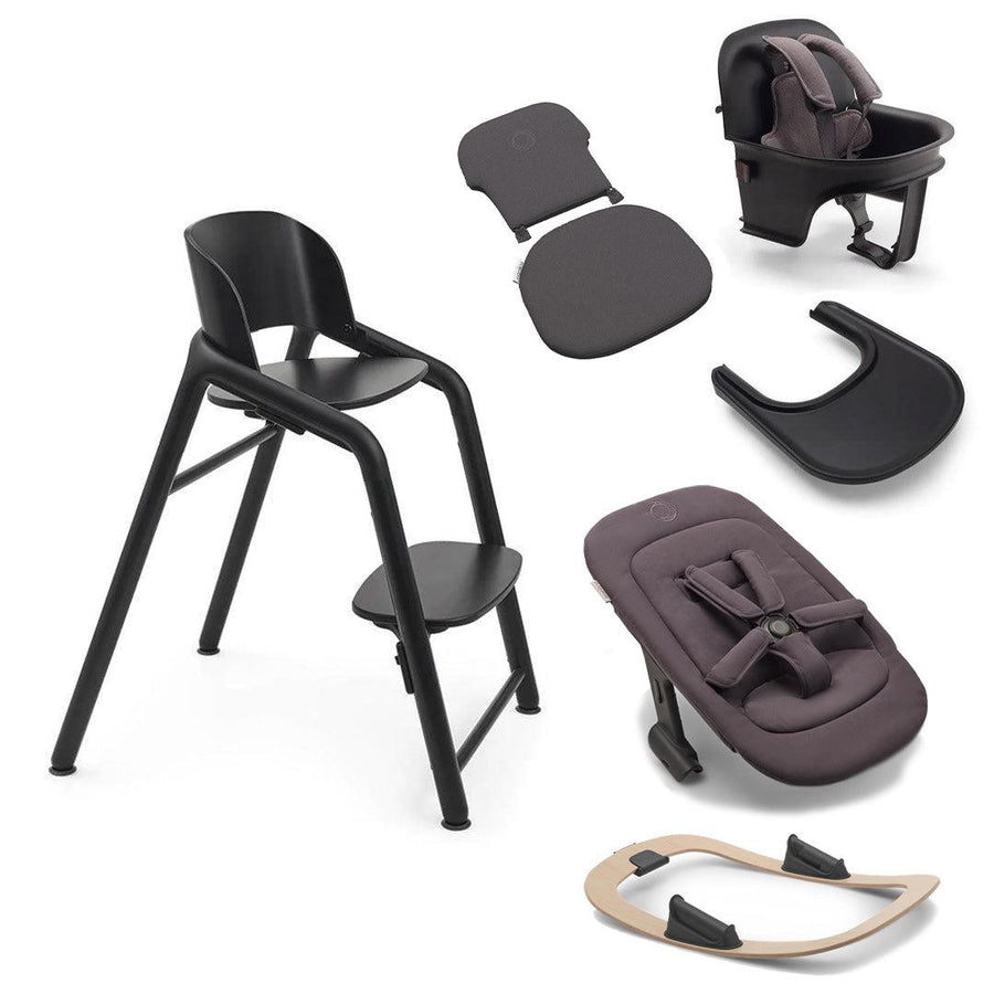 Bugaboo Giraffe Highchair Ultimate Bundle - Black/Black-Highchairs- | Natural Baby Shower