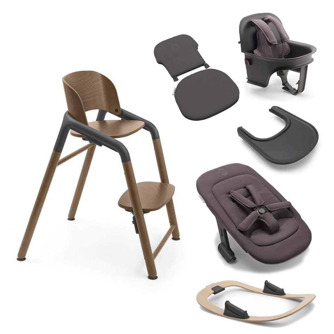 Bugaboo Giraffe Highchair Ultimate Bundle - Wood/Grey-Highchairs- | Natural Baby Shower