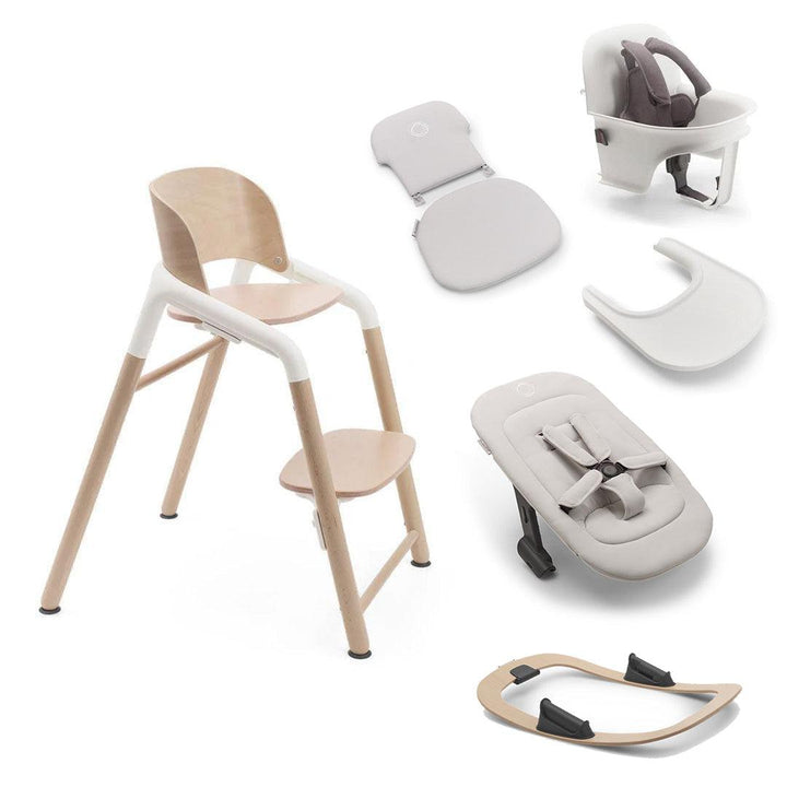 Bugaboo Giraffe Highchair Ultimate Bundle - Wood/White-Highchairs- | Natural Baby Shower