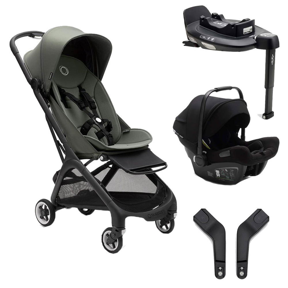 Bugaboo Butterfly + Turtle Bundle - Forest Green-Travel Systems-Bugaboo 360 Base- | Natural Baby Shower