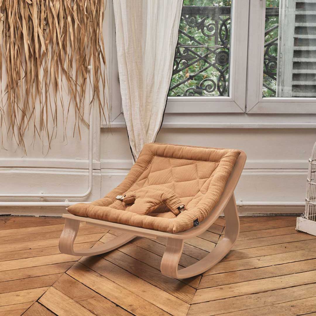 Charlie Crane LEVO Baby Rocker - Beech + Camel-Rockers- | Natural Baby Shower