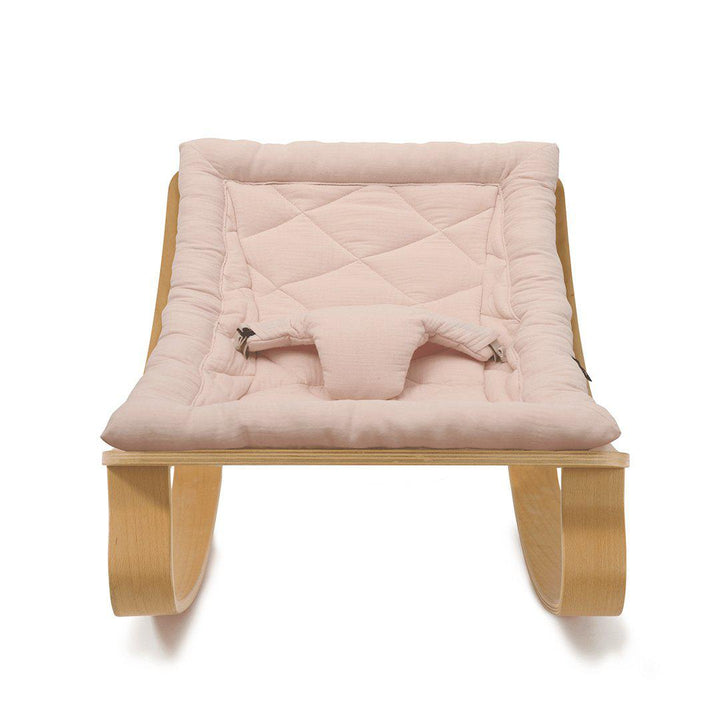 Charlie Crane LEVO Baby Rocker - Beech + Organic Nude Pink-Rockers-No Activity Bar- | Natural Baby Shower