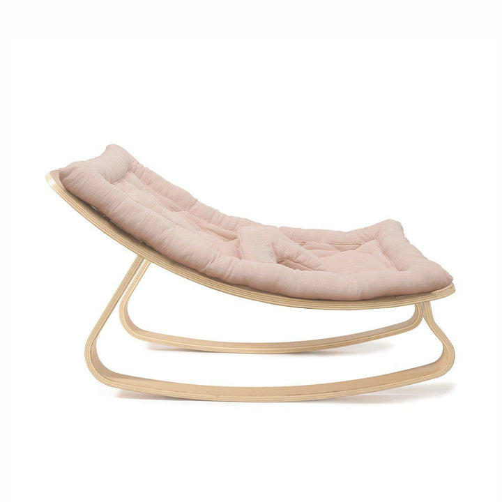 Charlie Crane LEVO Baby Rocker - Beech + Organic Nude Pink-Rockers-No Activity Bar- | Natural Baby Shower