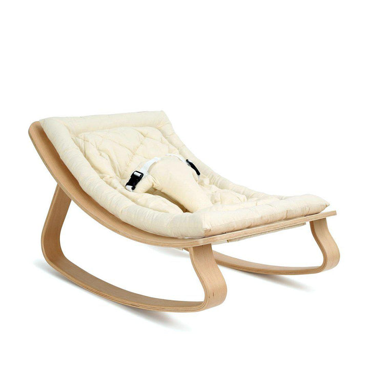 Charlie Crane LEVO Baby Rocker Cushion - Organic Cream-Baby Bouncer Cushions- | Natural Baby Shower