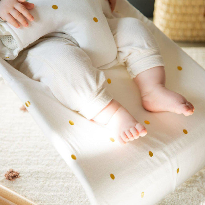 Childhome Evolux Bouncer Cover - Gold Dots-Baby Bouncer Seat Covers- | Natural Baby Shower