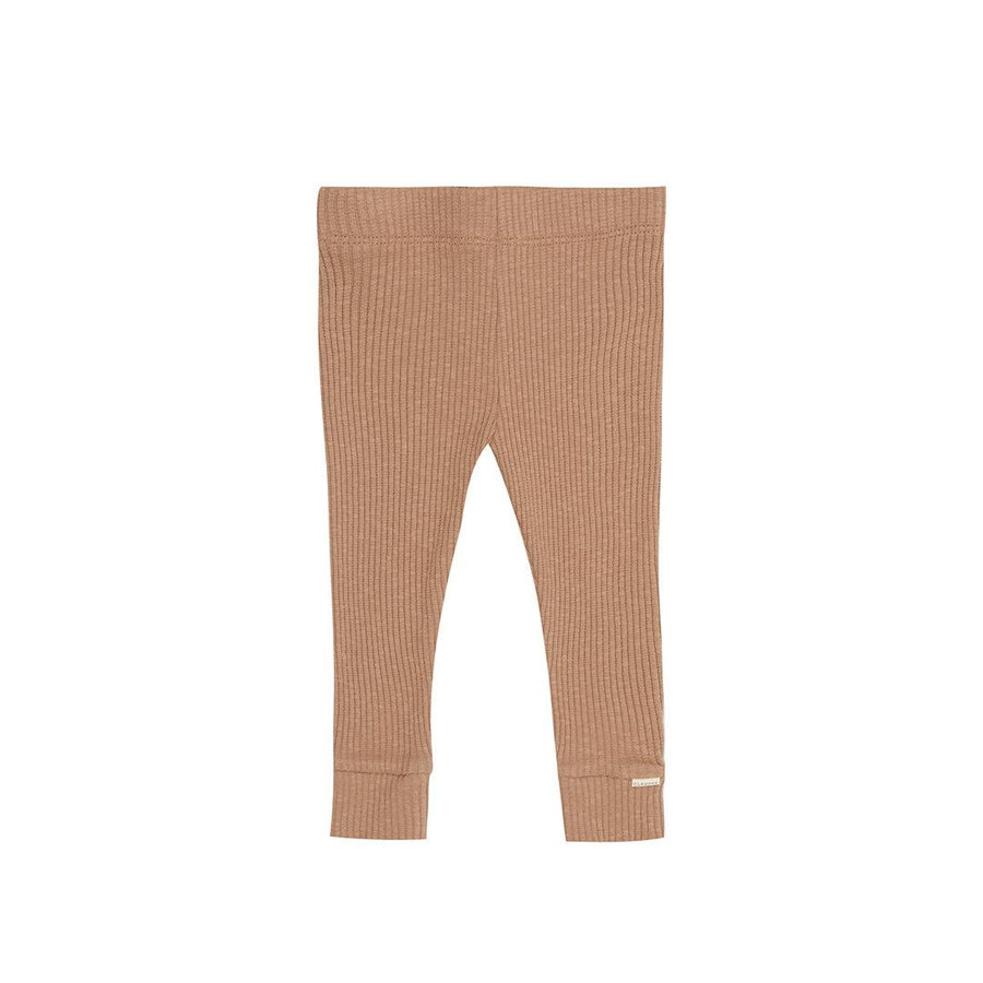 Claude & Co Ribbed Leggings - Soft Chocolate-Leggings-Soft Chocolate-0-3m | Natural Baby Shower