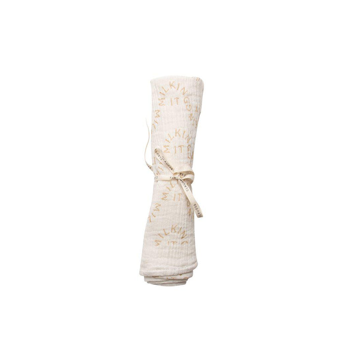 Claude & Co Organic Muslin Blanket - "Milking It"-Muslin Wraps- | Natural Baby Shower