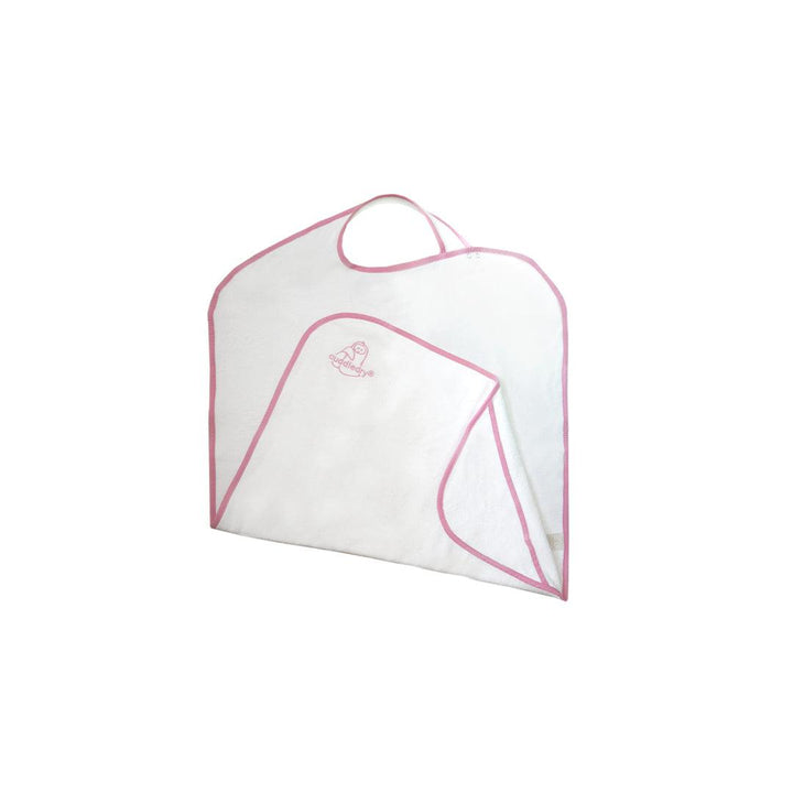 Cuddledry Original Baby Bath Towel - White/Pink Trim-Bath Towels-White/Pink Edge-Baby | Natural Baby Shower